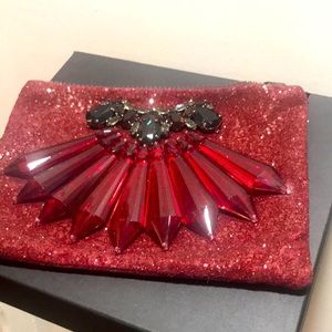 Embellished bag (MAWI)in color wine/red.